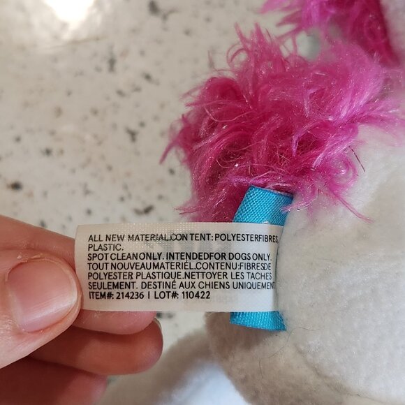 Bark Bob the Barking Unicorn Squeaky Plush Dog Toy sz M/L - Picture 7 of 9